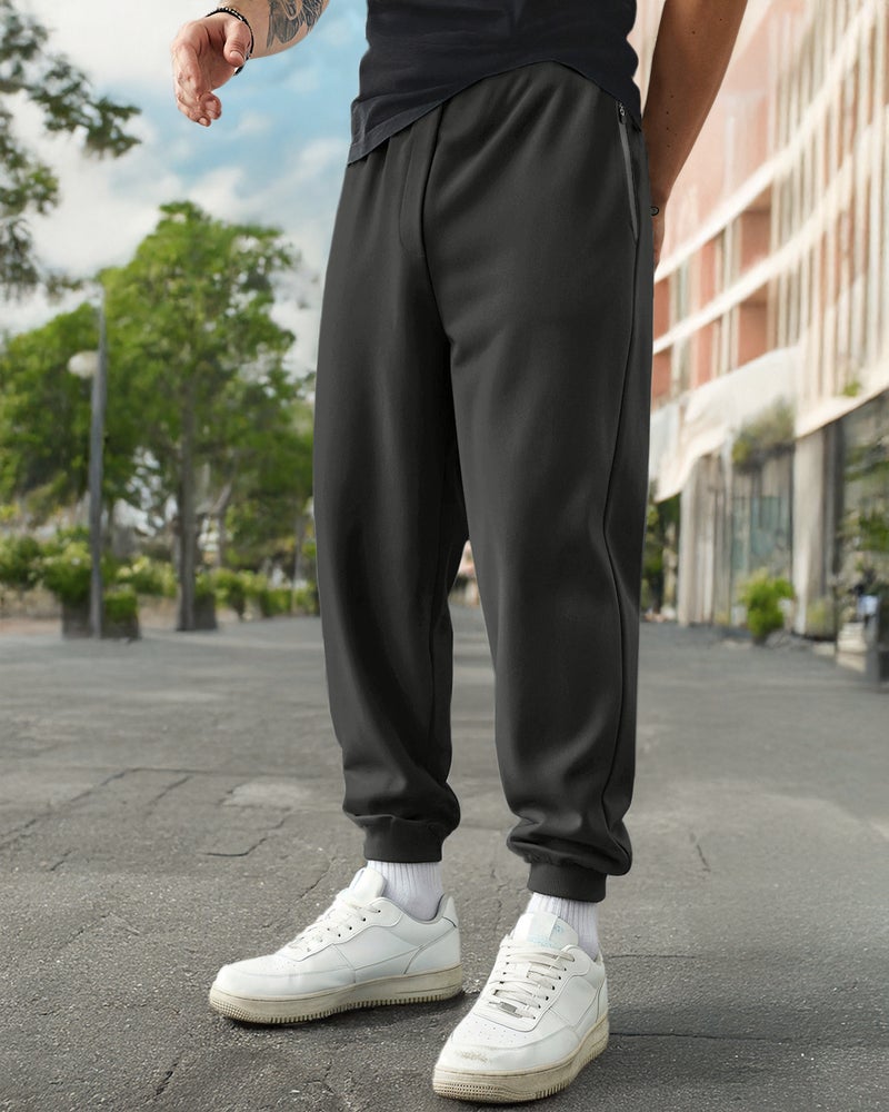 bewakoof Men's Grey Warm Joggers - Image 1